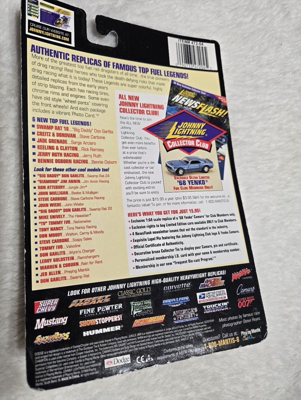 Johnny Lightning Top Fuel Legends Jerry Ruth Racing Car NIP - Picture 4 of 4